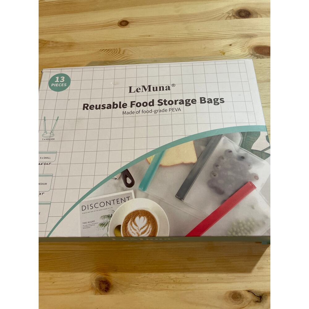 LeMuna Reusable Food Storage Bags 13 piece set